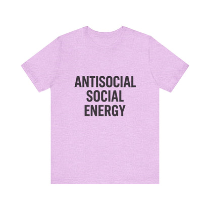 Antisocial Social Energy Unisex Jersey Short Sleeve Tee T-shirt
