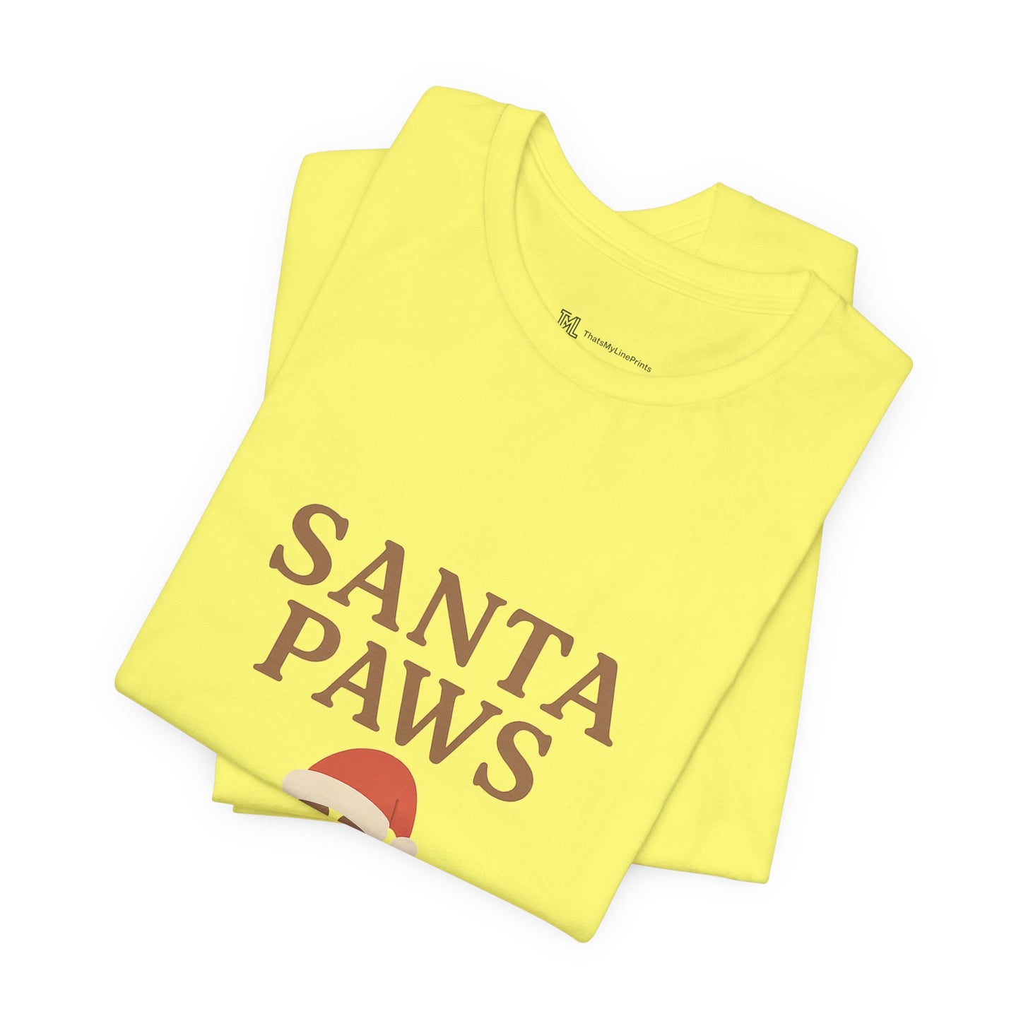 Santa Paws Is Coming To Town Christmas Unisex Jersey Short Sleeve Tee T-shirt