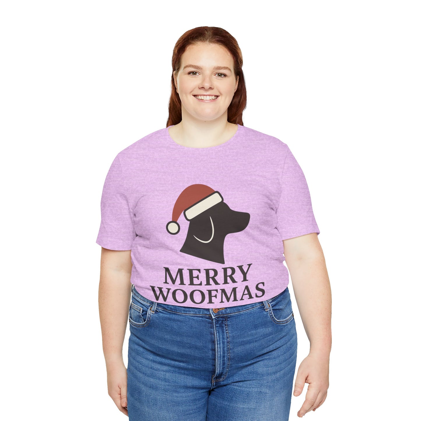 Merry Woofmas Christmas Unisex Jersey Short Sleeve Tee T-shirt