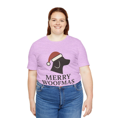 Merry Woofmas Christmas Unisex Jersey Short Sleeve Tee T-shirt
