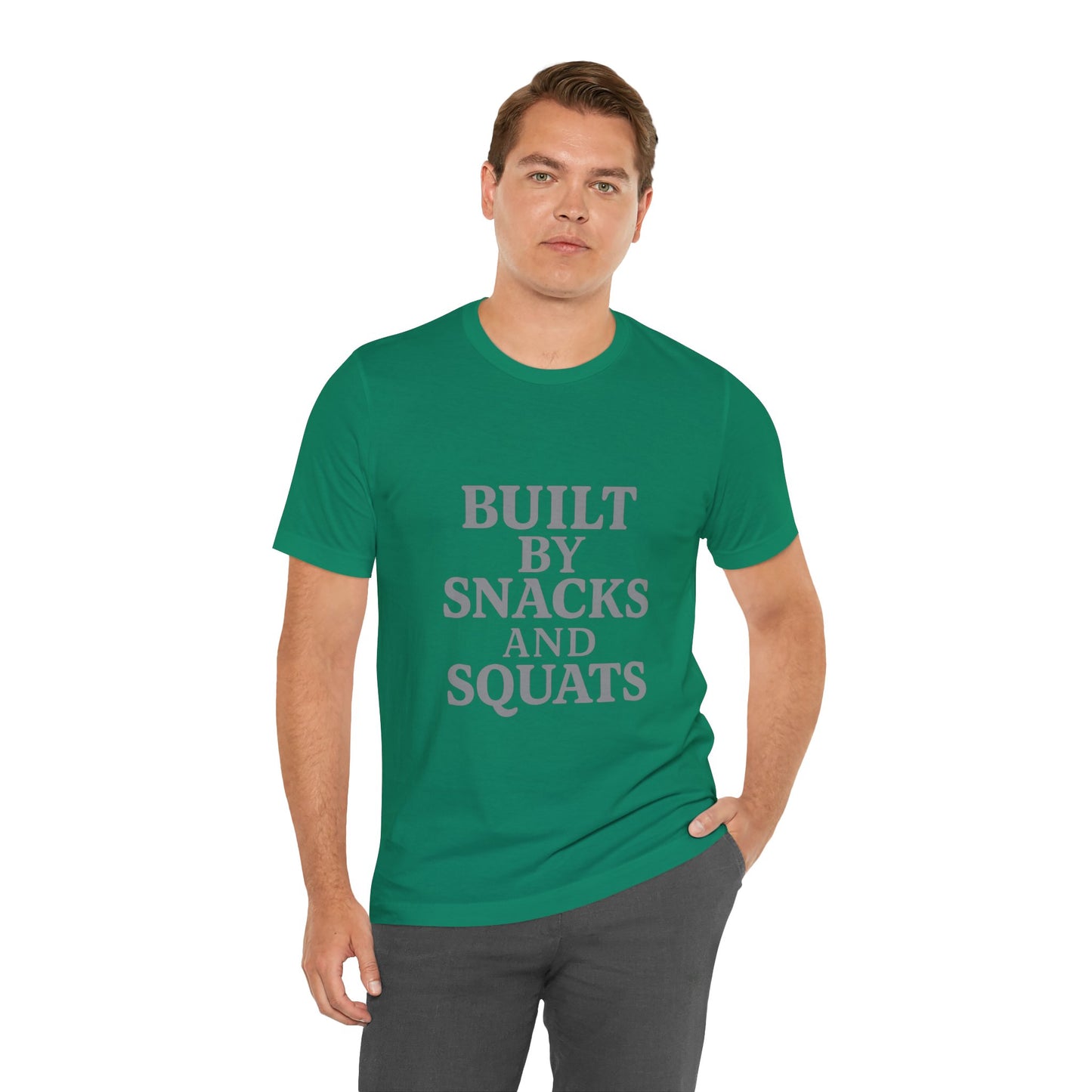 Built By Snacks And Squats Gym Humor Unisex Jersey Short Sleeve Tee T-shirt