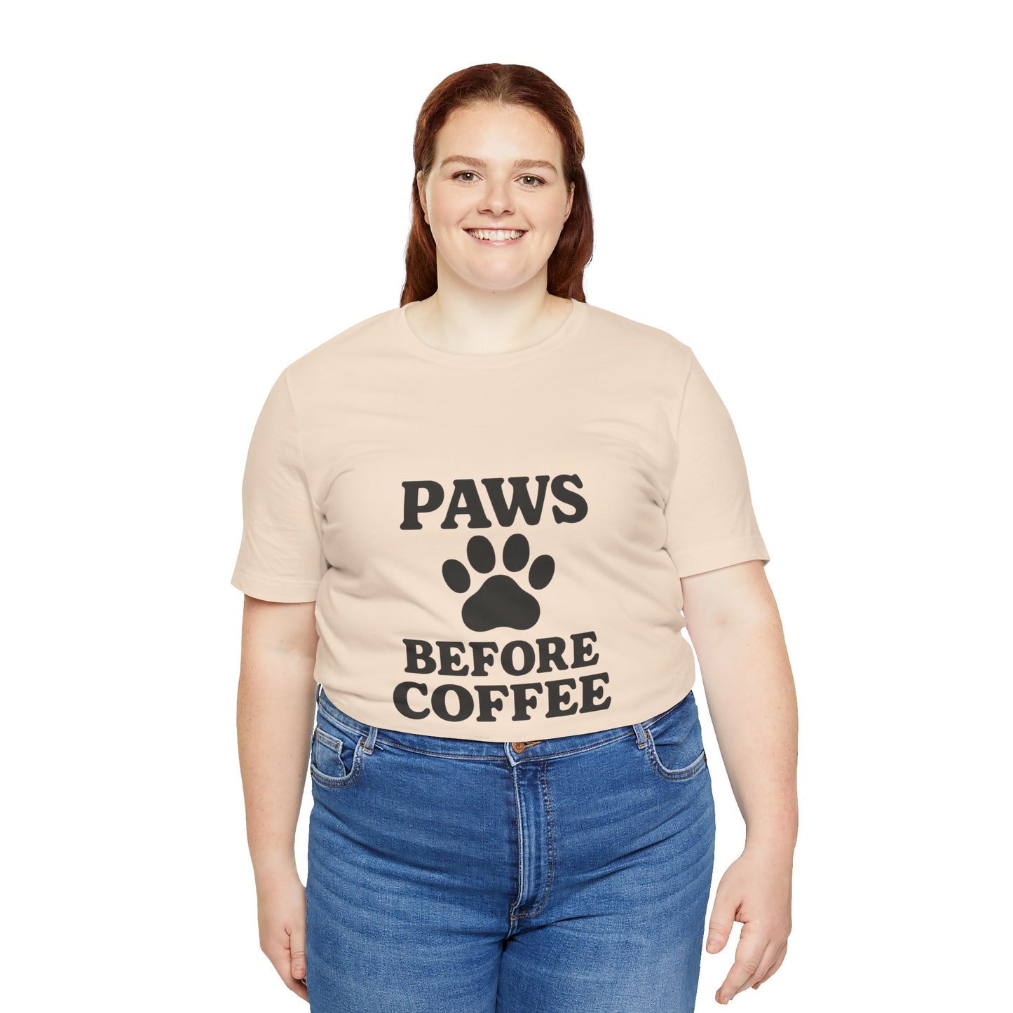 Paws Before Coffee Unisex Jersey Short Sleeve Tee T-shirt