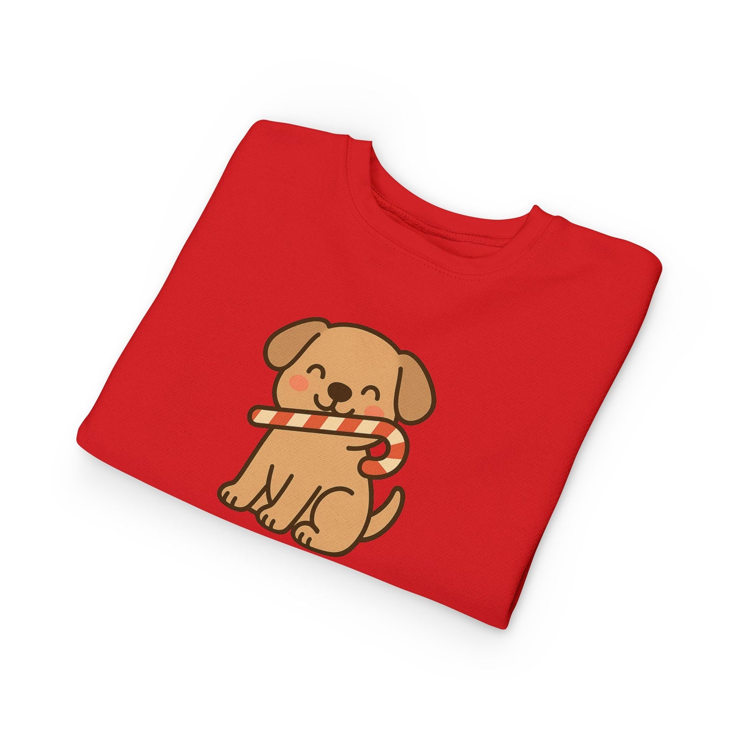 Dog Candy Cane Christmas Toddler Sweatshirt