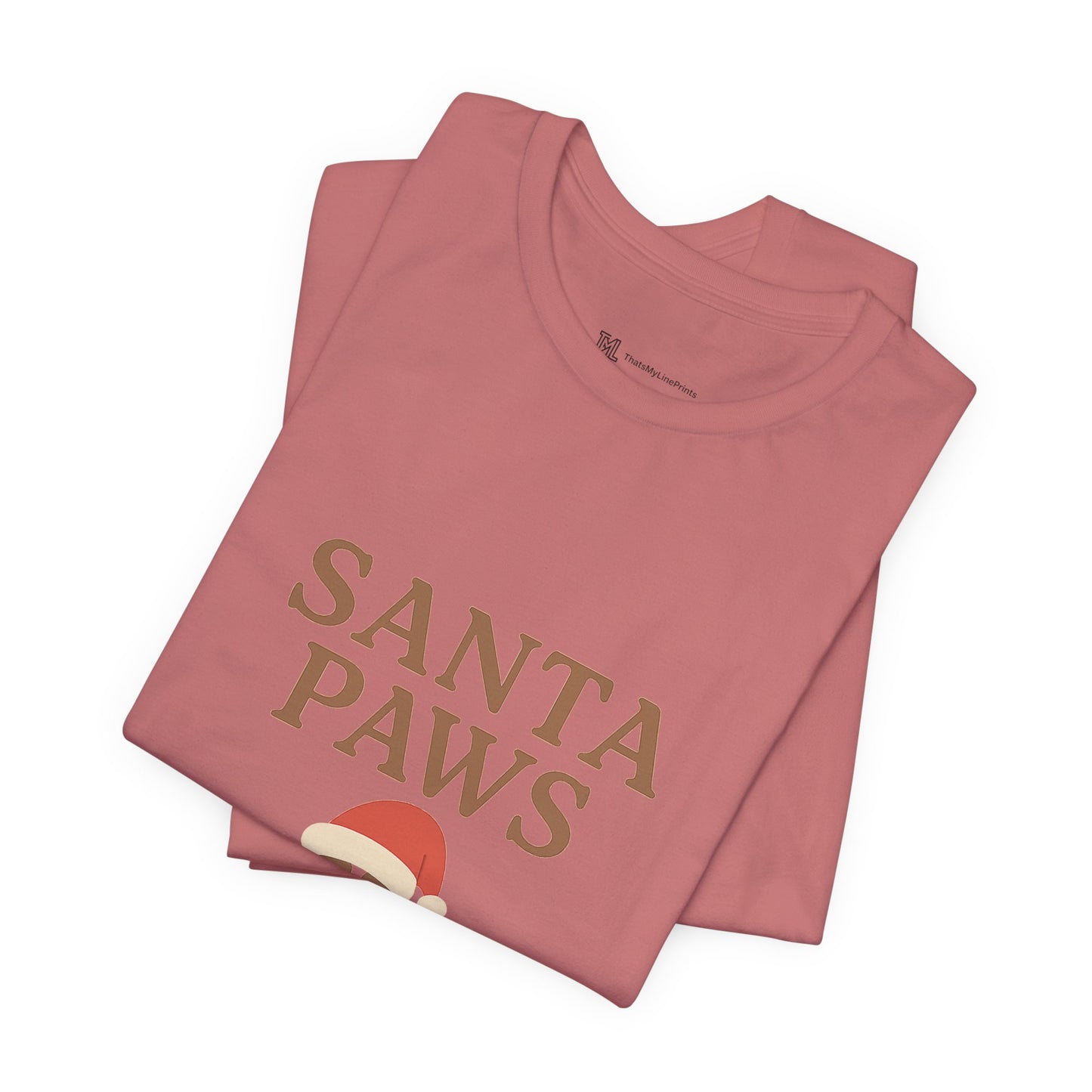 Santa Paws Is Coming To Town Christmas Unisex Jersey Short Sleeve Tee T-shirt