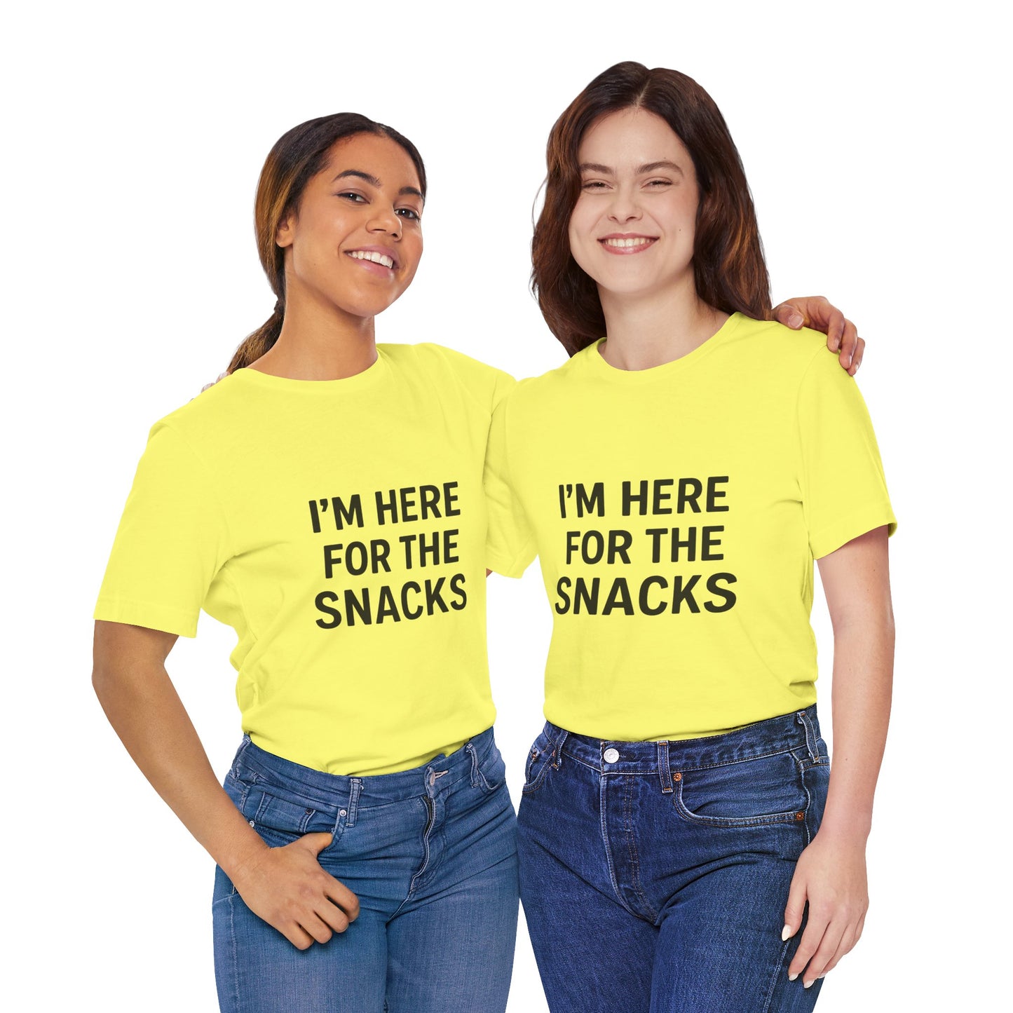 I'm Here For The Snacks Unisex Jersey Short Sleeve Tee T-shirt