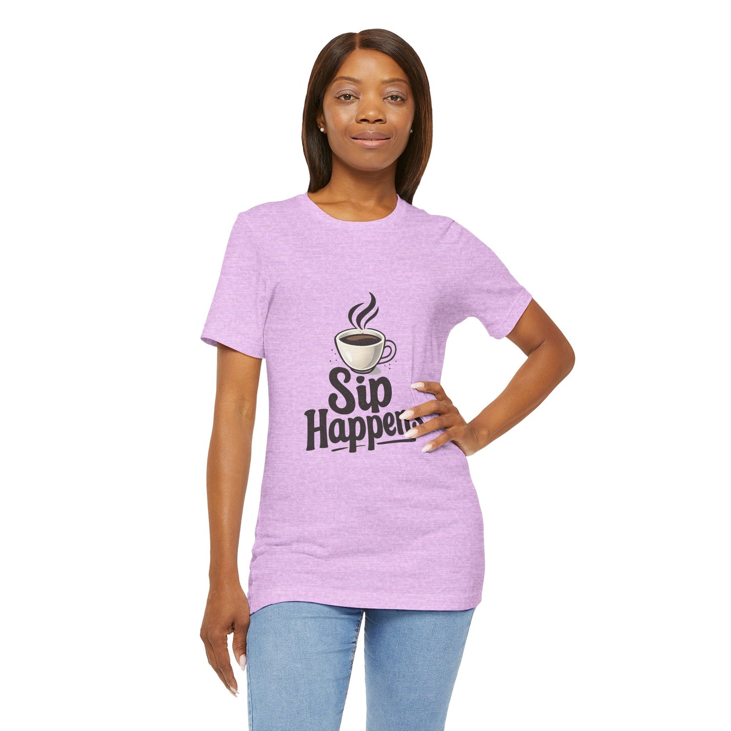 Sip Happens Coffee Cup Unisex Jersey Short Sleeve Tee T-shirt