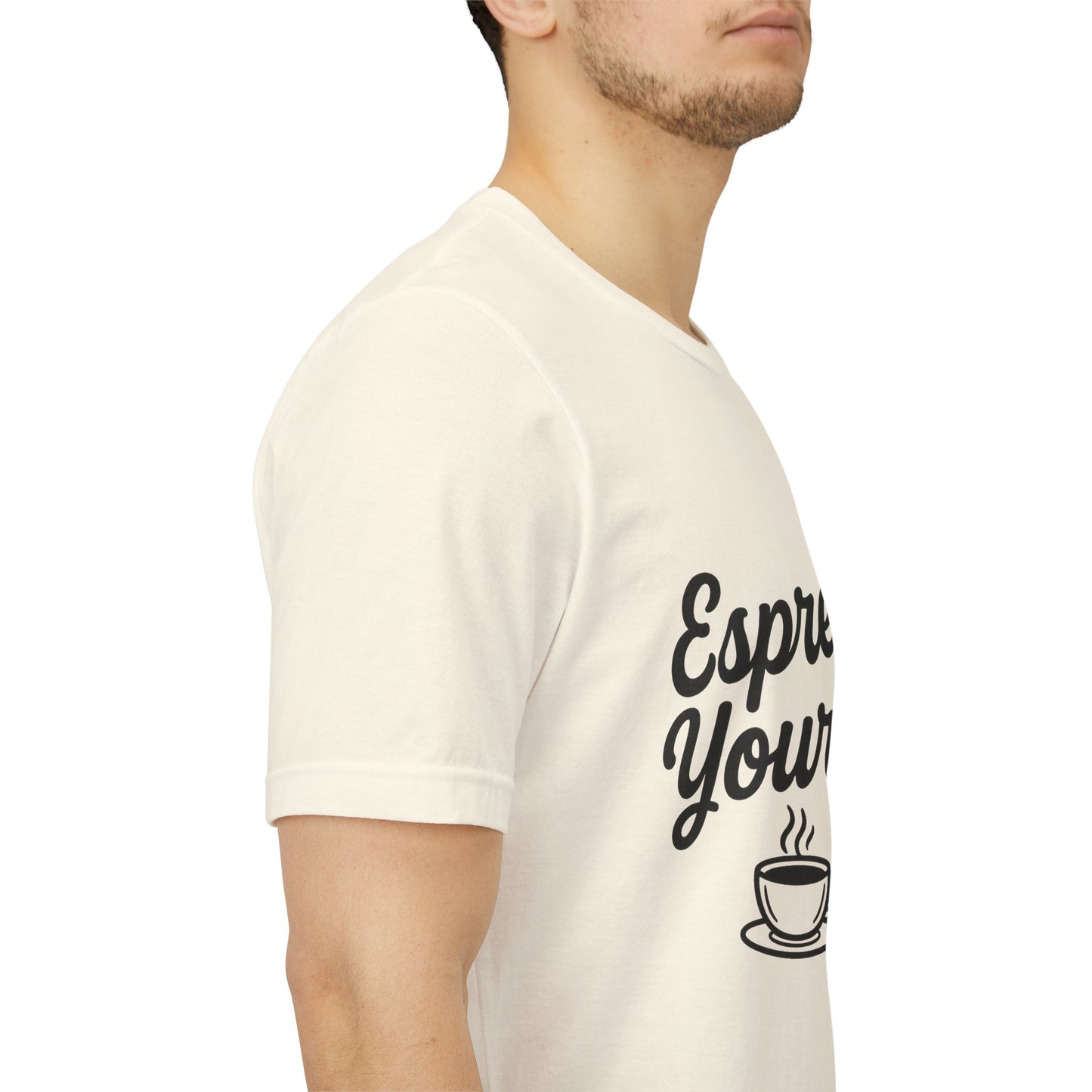 Espresso Yourself Coffee Cup Illustrated Unisex Jersey Short Sleeve Tee T-shirt