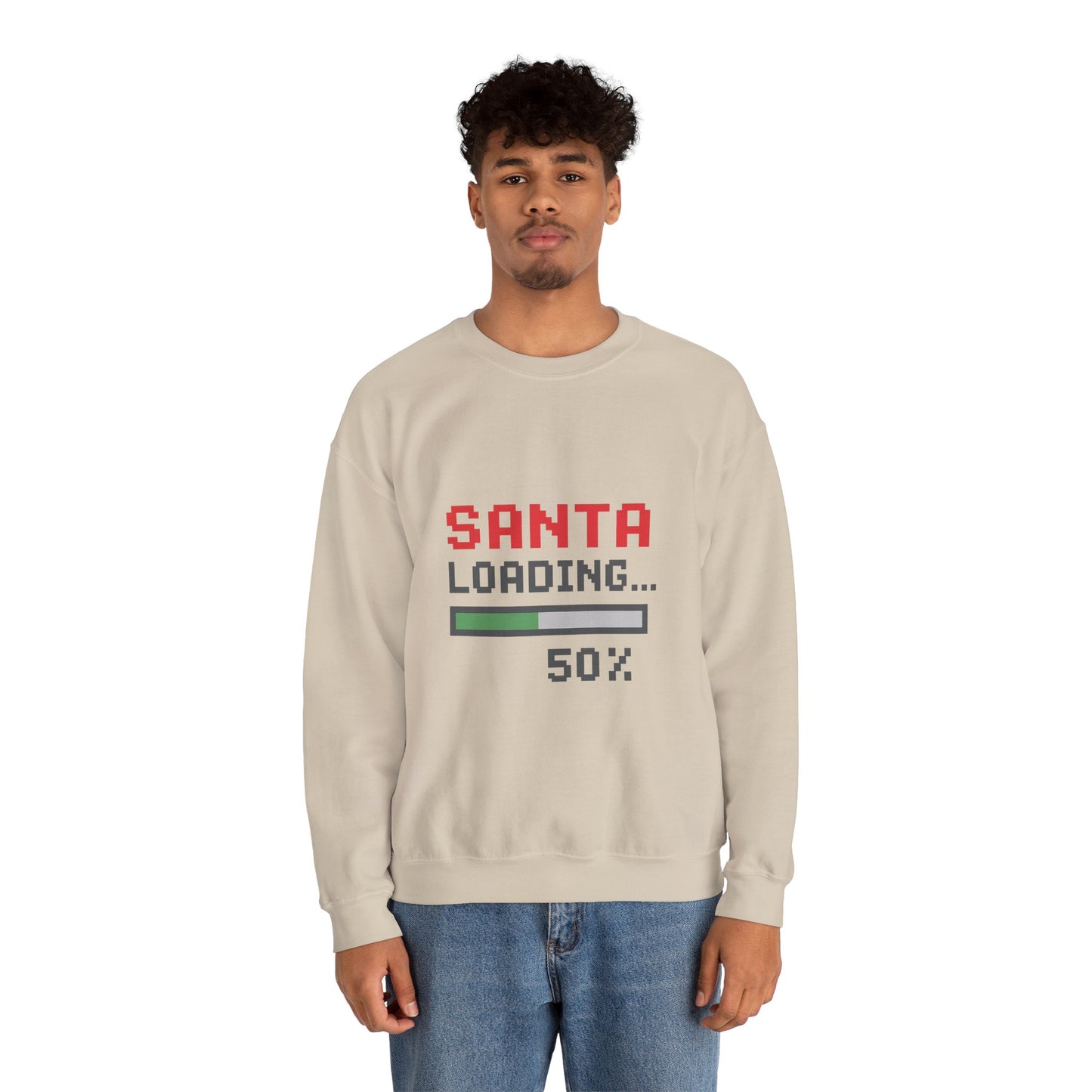 Santa Loading Bar Christmas Unisex Heavy Blend™ Crewneck Sweatshirt