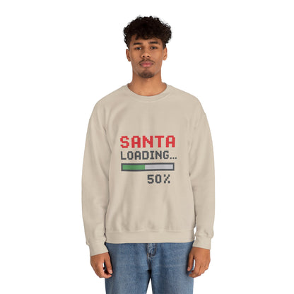 Santa Loading Bar Christmas Unisex Heavy Blend™ Crewneck Sweatshirt