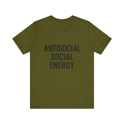 Antisocial Social Energy Unisex Jersey Short Sleeve Tee T-shirt