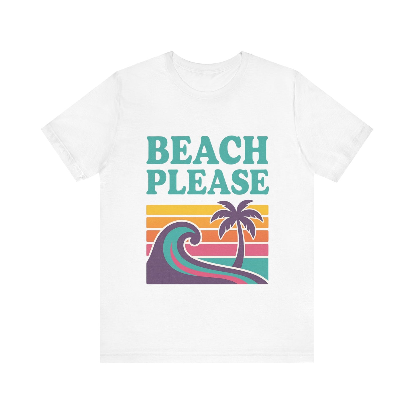 Beach Please Palm Trees Unisex Short Sleeve Tee T-shirt