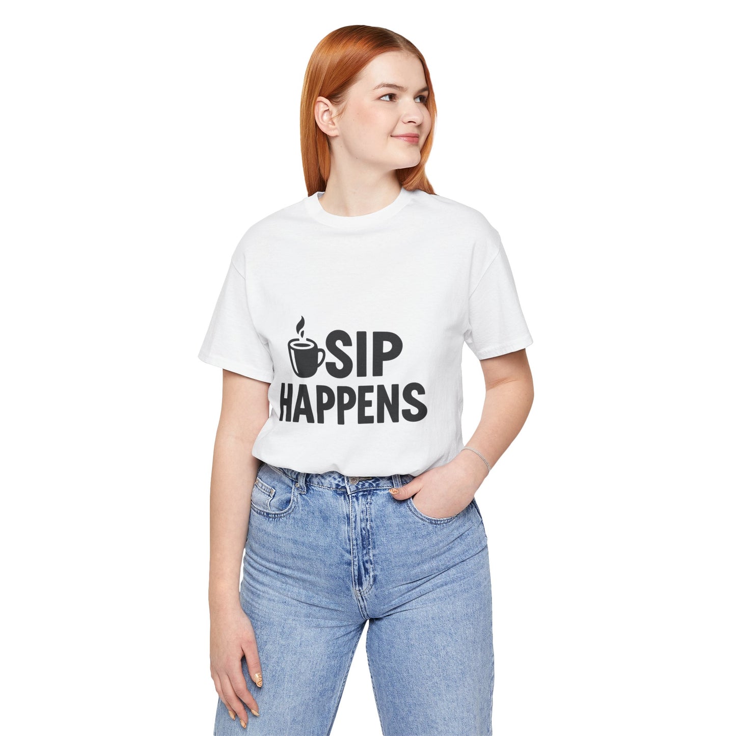 Sip Happens Minimal Edition Unisex Jersey Short Sleeve Tee T-shirt