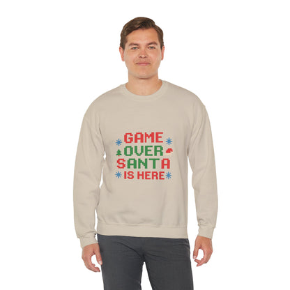 Game Over Santa Is Here Christmas Unisex Heavy Blend™ Crewneck Sweatshirt