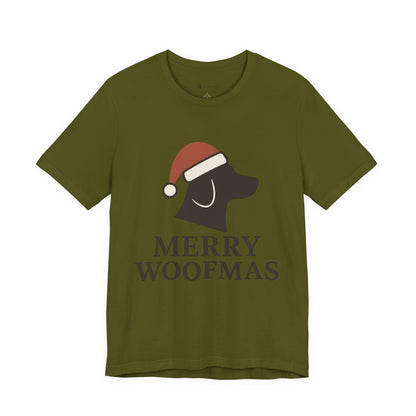 Merry Woofmas Christmas Unisex Jersey Short Sleeve Tee T-shirt