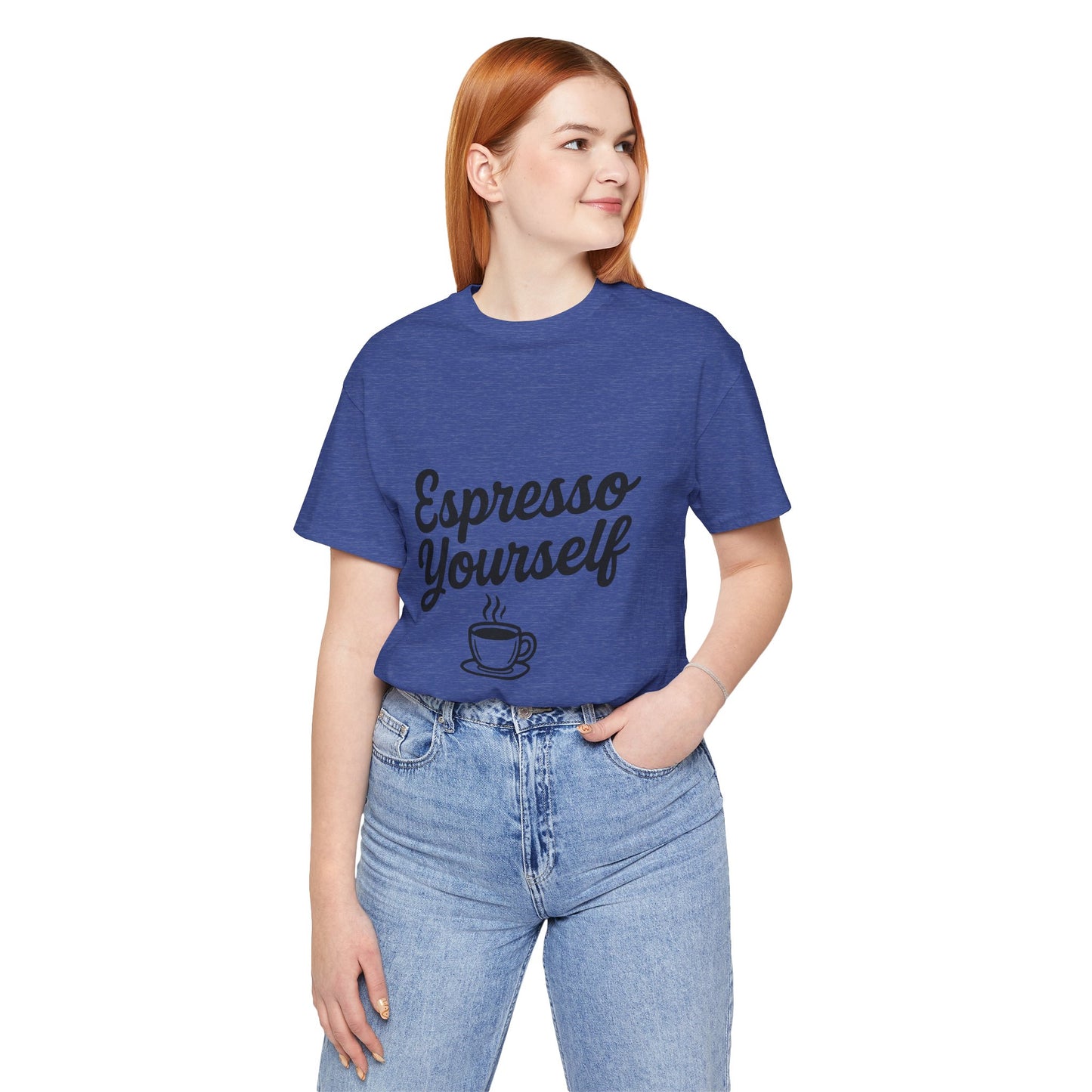 Espresso Yourself Coffee Cup Illustrated Unisex Jersey Short Sleeve Tee T-shirt