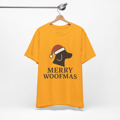 Merry Woofmas Christmas Unisex Jersey Short Sleeve Tee T-shirt
