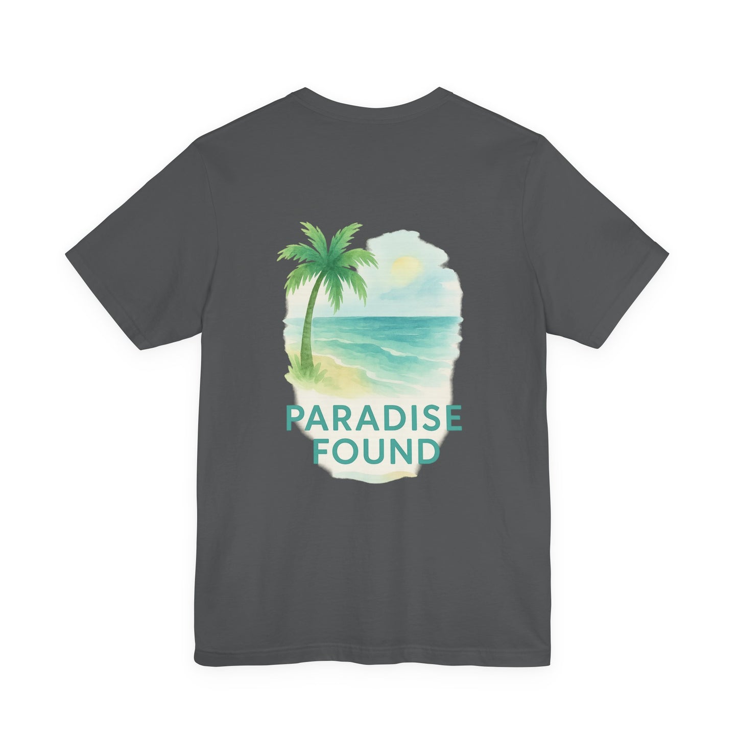 Logo Paradise Found Back Side Design Unisex Jersey Short Sleeve Tee T-shirt