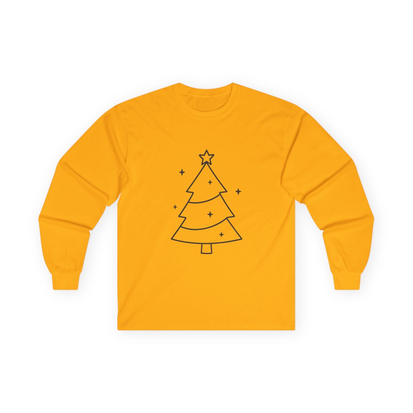 Minimal Design Christmas Tree Unisex Ultra Cotton Long Sleeve Tee
