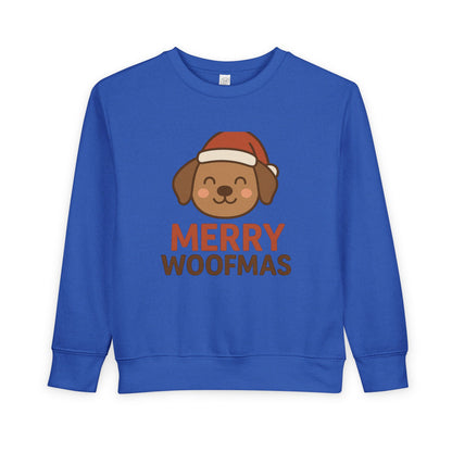 Merry Woofmas Christmas Toddler Sweatshirt