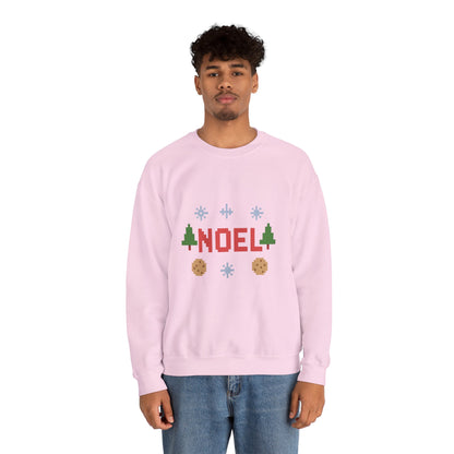 Christmas Noel In Pixel Unisex Heavy Blend™ Crewneck Sweatshirt