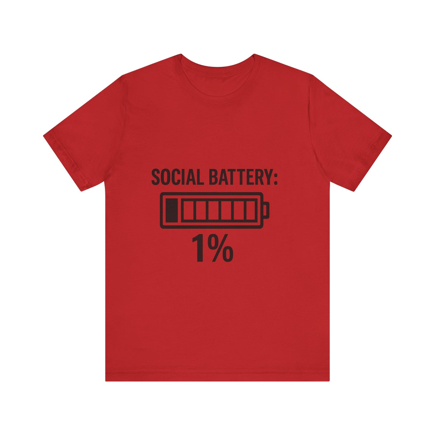 Social Battery Bar Unisex Jersey Short Sleeve Tee T-shirt