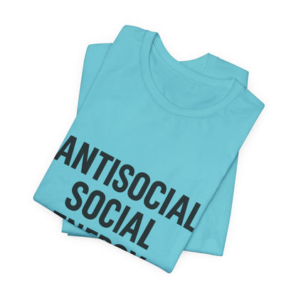 Antisocial Social Energy Unisex Jersey Short Sleeve Tee T-shirt