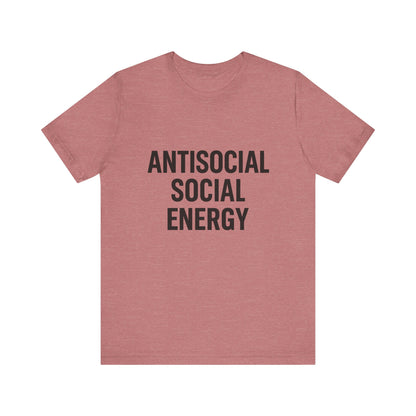 Antisocial Social Energy Unisex Jersey Short Sleeve Tee T-shirt