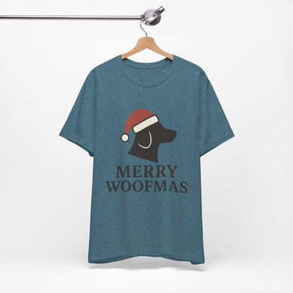 Merry Woofmas Christmas Unisex Jersey Short Sleeve Tee T-shirt