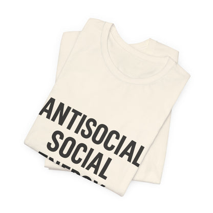 Antisocial Social Energy Unisex Jersey Short Sleeve Tee T-shirt