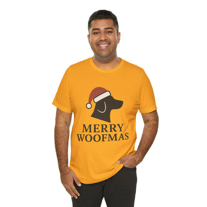 Merry Woofmas Christmas Unisex Jersey Short Sleeve Tee T-shirt