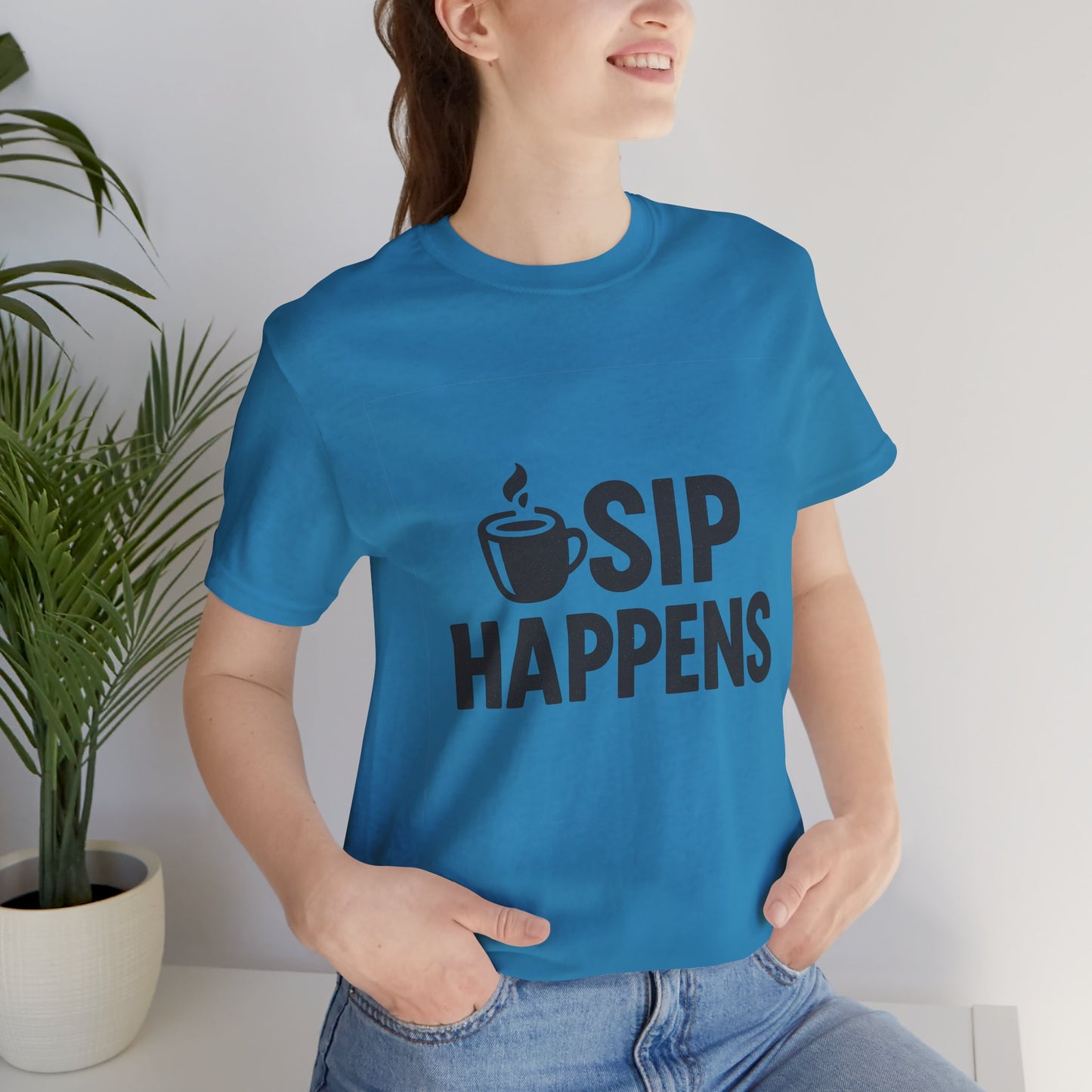 Sip Happens Minimal Edition Unisex Jersey Short Sleeve Tee T-shirt