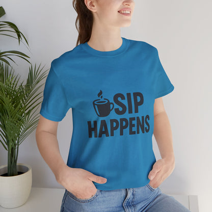 Sip Happens Minimal Edition Unisex Jersey Short Sleeve Tee T-shirt