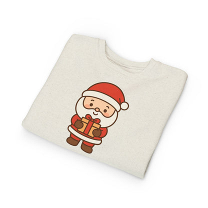 Baby Santa Holding Christmas Gift Toddler Sweatshirt