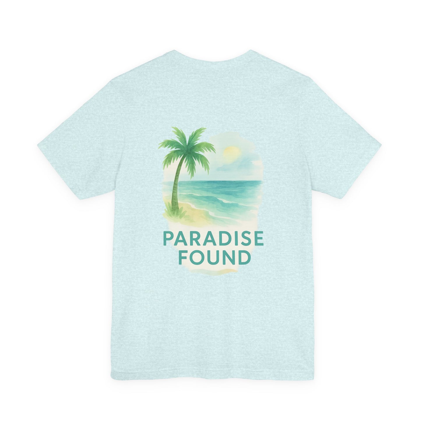 Logo Paradise Found Back Side Design Unisex Jersey Short Sleeve Tee T-shirt