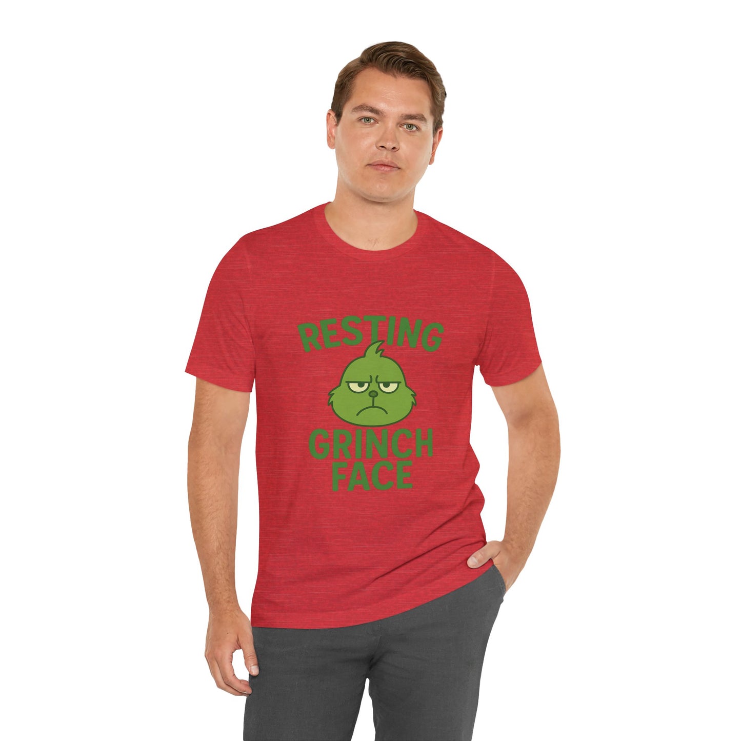 Gringe Resting Face Christmas Unisex Jersey Short Sleeve Tee T-shirt
