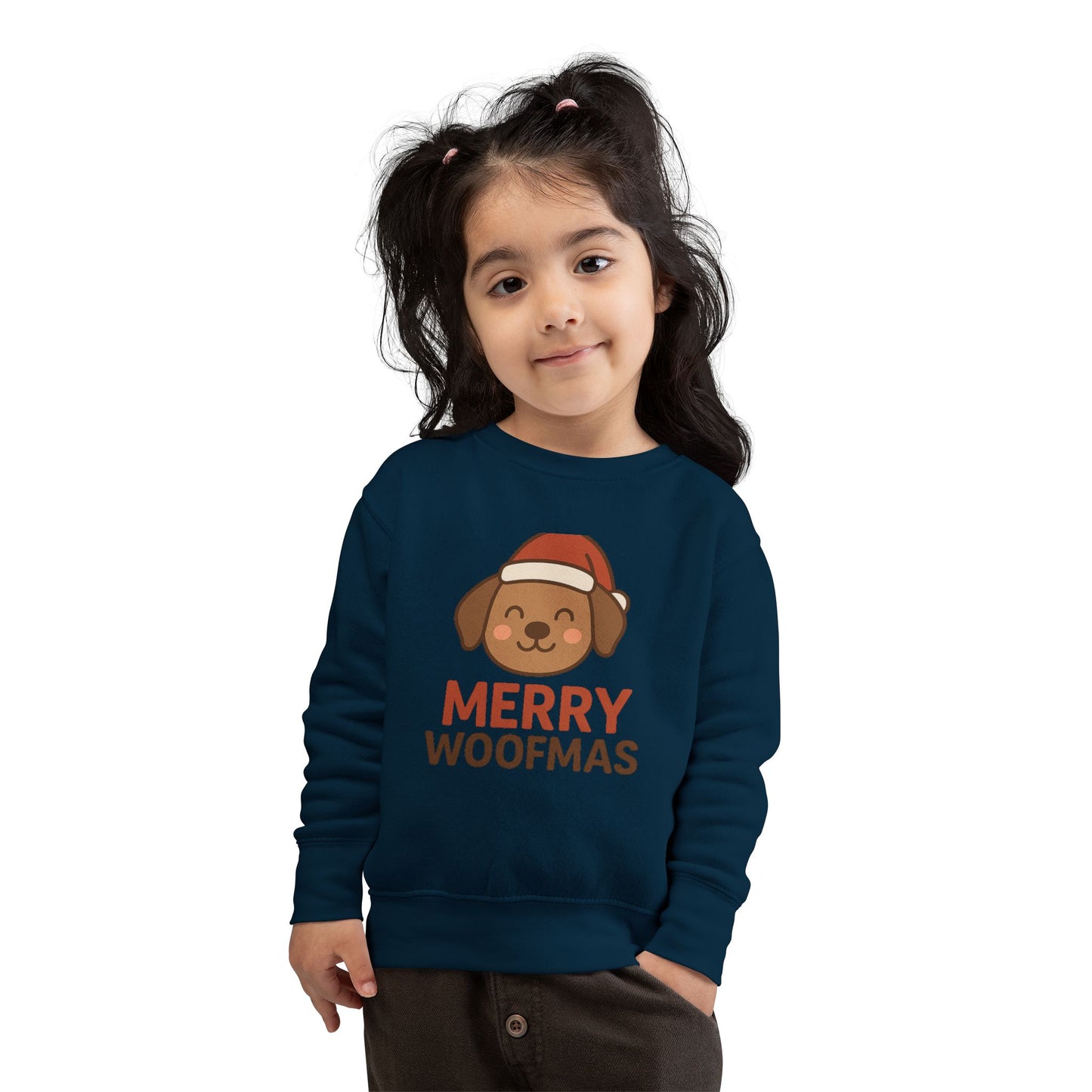 Merry Woofmas Christmas Toddler Sweatshirt