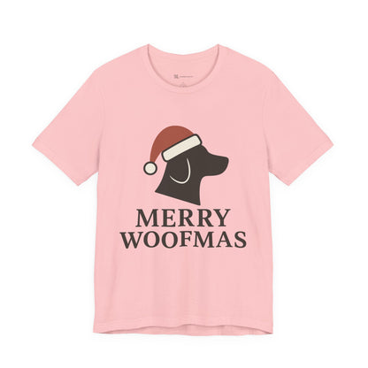 Merry Woofmas Christmas Unisex Jersey Short Sleeve Tee T-shirt