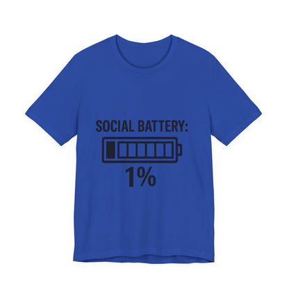 Social Battery Bar Unisex Jersey Short Sleeve Tee T-shirt