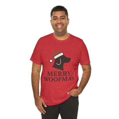 Merry Woofmas Christmas Unisex Jersey Short Sleeve Tee T-shirt