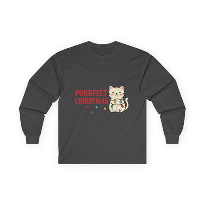 Purrfect Christmas Kitty Cat Unisex Ultra Cotton Long Sleeve Tee