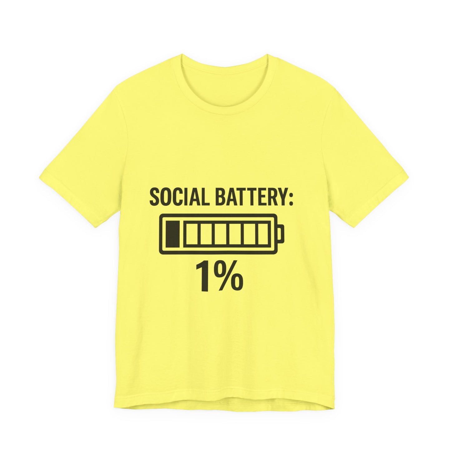 Social Battery Bar Unisex Jersey Short Sleeve Tee T-shirt