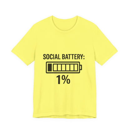 Social Battery Bar Unisex Jersey Short Sleeve Tee T-shirt