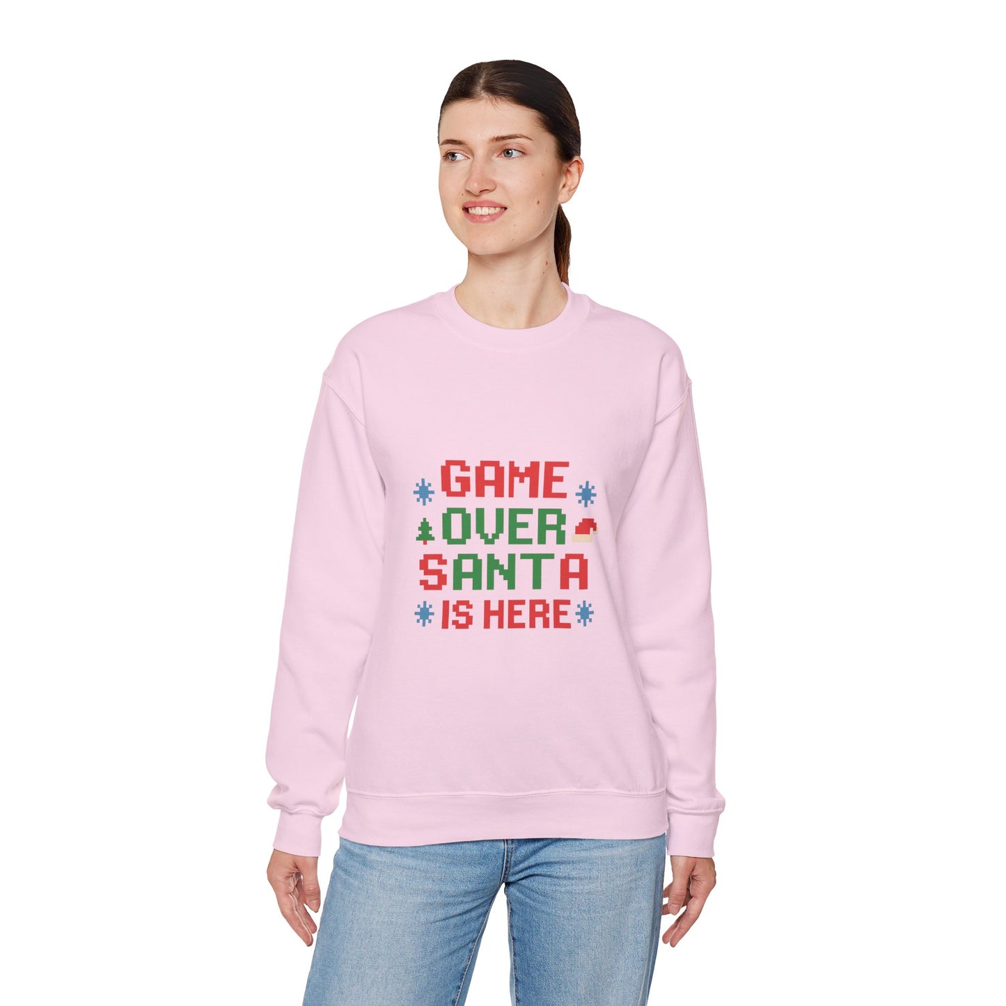 Game Over Santa Is Here Christmas Unisex Heavy Blend™ Crewneck Sweatshirt