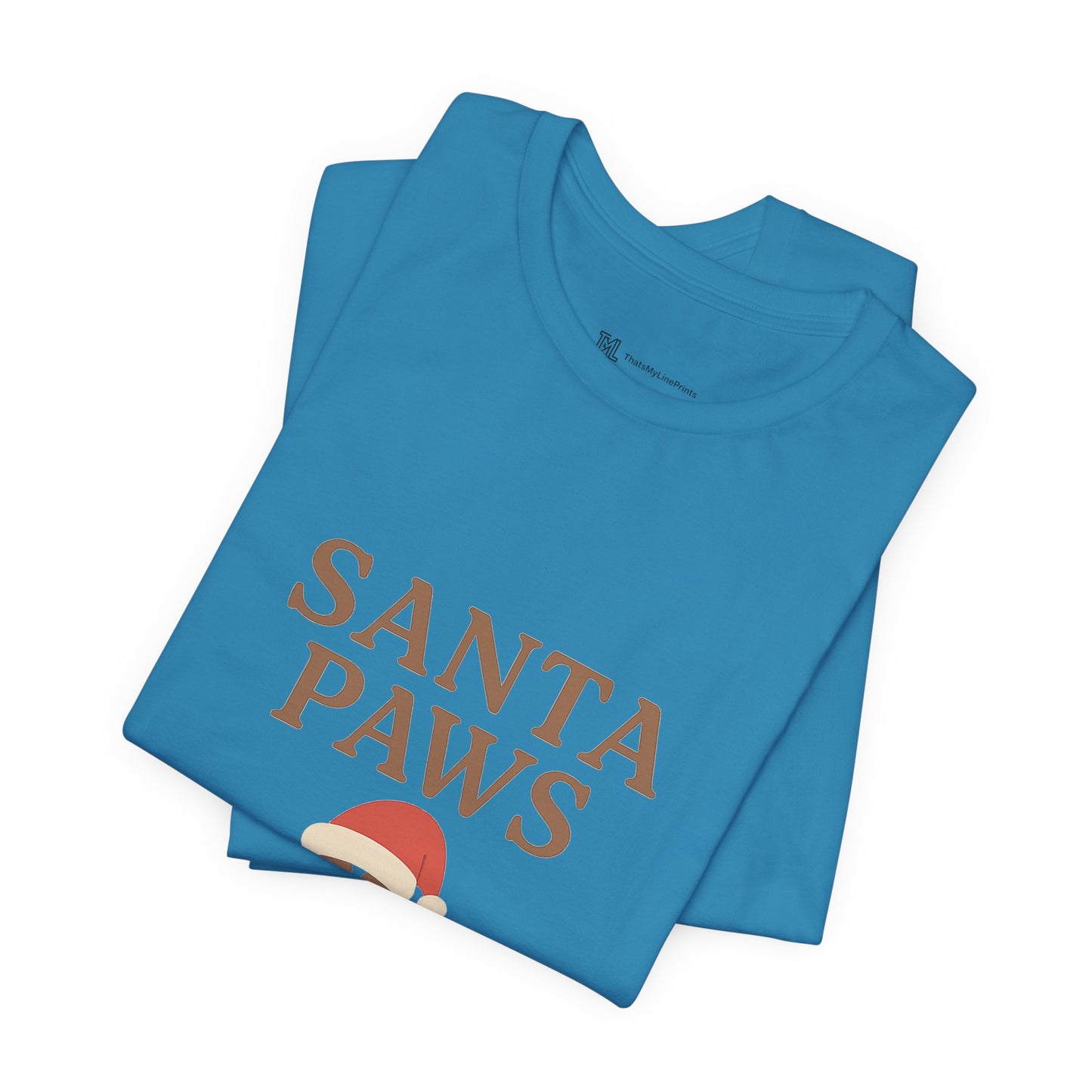 Santa Paws Is Coming To Town Christmas Unisex Jersey Short Sleeve Tee T-shirt