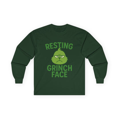 Gringe Face Christmas Unisex Ultra Cotton Long Sleeve Tee T-shirt