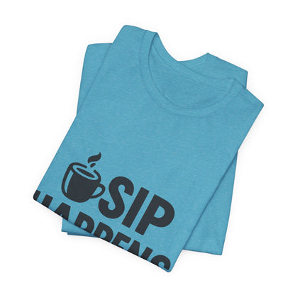 Sip Happens Minimal Edition Unisex Jersey Short Sleeve Tee T-shirt