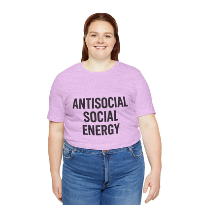 Antisocial Social Energy Unisex Jersey Short Sleeve Tee T-shirt