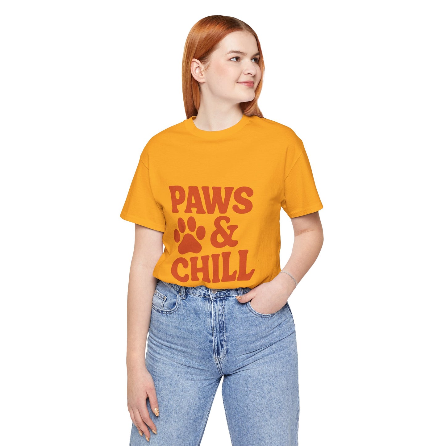 Paws and Chill Pet Lovers Unisex Jersey Short Sleeve Tee T-shirt
