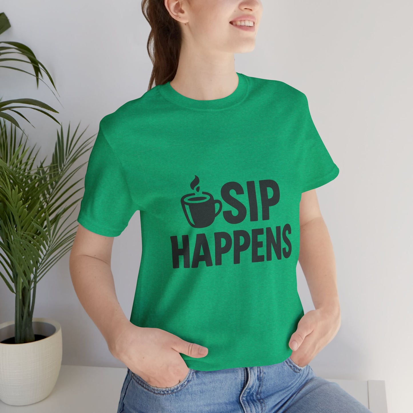 Sip Happens Minimal Edition Unisex Jersey Short Sleeve Tee T-shirt