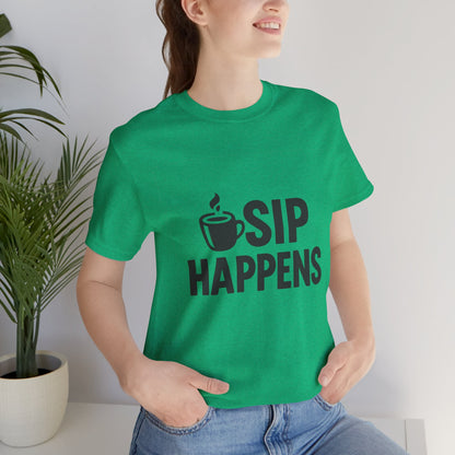 Sip Happens Minimal Edition Unisex Jersey Short Sleeve Tee T-shirt